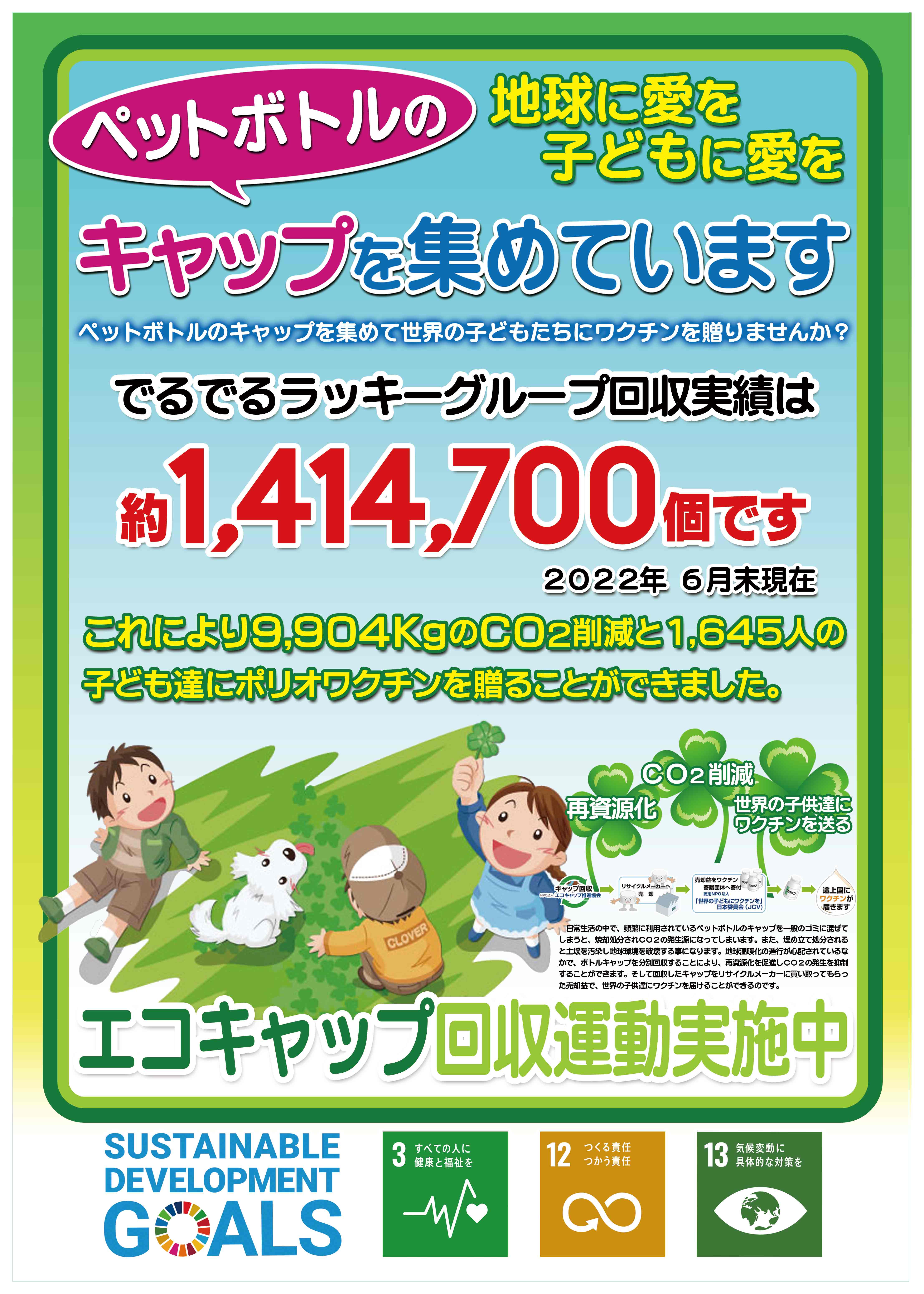 エコキャップ回収運動実施中